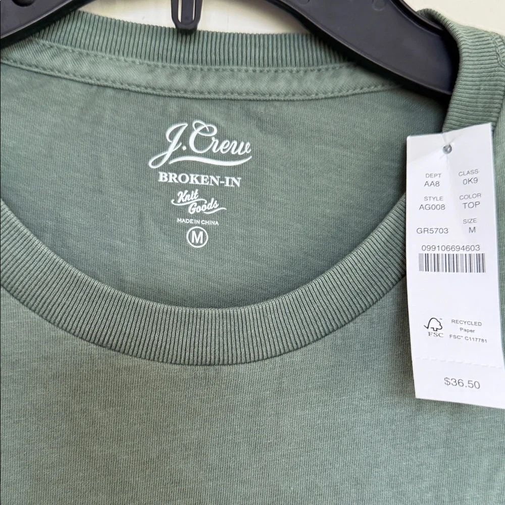 J. Crew Forest Green Short Sleeve Tee